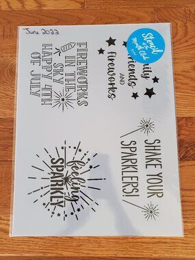 June 2022 Stencil of the Month Stencil Set w/ Add-On | Summer | BRAND NEW